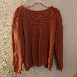 FDJ French Dressing Jeans Auburn Colored Knit Cotton Sweater Size Xl Fall Winter